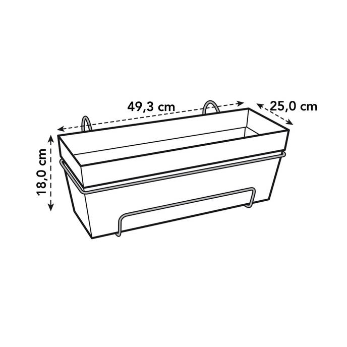 loft urban trough allin1 50cm anthracite